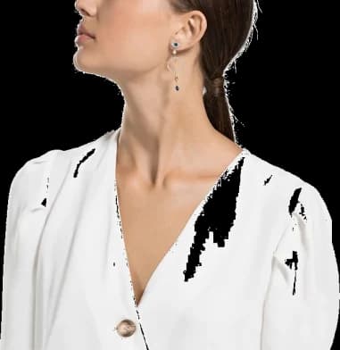 Boucles d'oreilles Swarovski Symbolic Evil Eye 5500642 plaqué or rose incrustées de cristaux vue 5