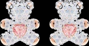 Swarovski 5447445 montre femme, boucles d'oreilles incrustées de cristaux rose