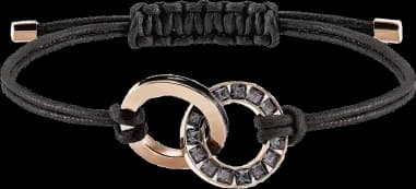 Swarovski 5429899 montre unisexe, ajustable cristaux noirs or rose