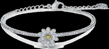 Swarovski 5542012 montre femme, jonc ajustable plaqué rhodium cristaux blancs