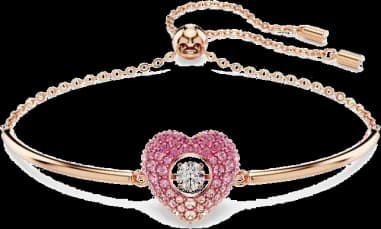 Swarovski 5683581 montre femme, jonc ajustable coeur or rose