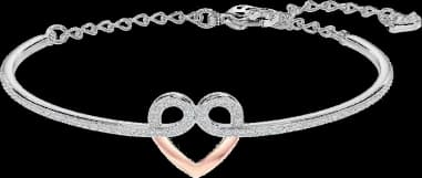 Swarovski 5490501 montre femme, jonc ajustable plaqué or rose cristaux blancs