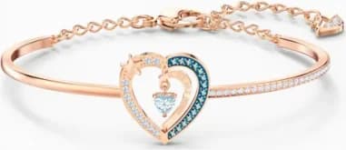 Swarovski 5484018 montre femme, jonc étoilé coeur or rose