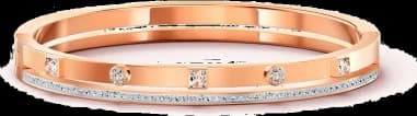 Swarovski 5555746 montre femme, jonc plaqué or rose à cristaux blancs
