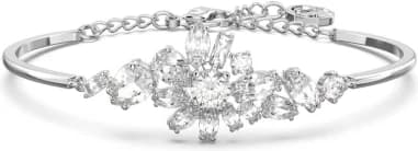 Swarovski 5644681 montre femme, jonc rigide orné de fleurs en strass blanc