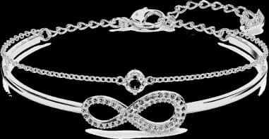 Swarovski 5520584 montre femme, infini cristaux blancs jonc lisse