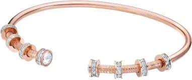 Swarovski 5495500 montre femme, jonc plaqué or rose à cristaux blancs