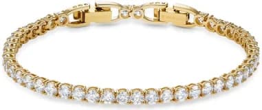 Bracelet Swarovski 5511544 Tennis Deluxe Plaqué or pierres blanches
