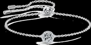 Swarovski 5567934 montre femme, ronde en métal rhodié, élégante et moderne