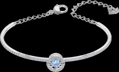 Swarovski 5515385 montre femme, jonc métal rhodié, scintillant