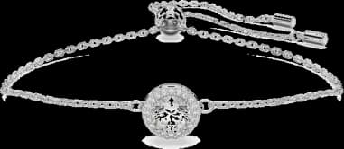 Bracelet Swarovski Constella 5636266 rond pavé blanc rhodié