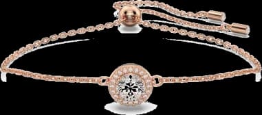 Bracelet Swarovski Constella 5636273 taille ronde pavé blanc plaqué or rose