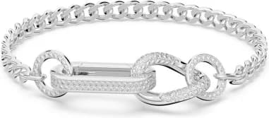 Swarovski 5642598 montre femme, maillons mixtes pavés de cristaux blancs