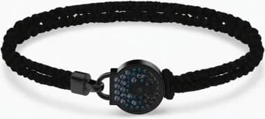 Swarovski 112069 montre homme, bracelet homme tissu noir cristaux bleus