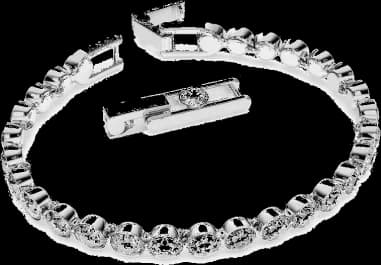 Swarovski 1791305 vue de côté, bracelet métal