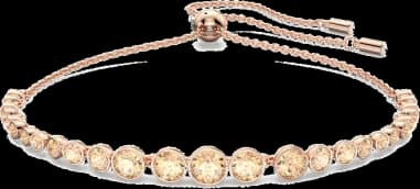 Bracelet Swarovski Emily 5663393 coupes rondes mixtes rose plaqué or rose