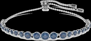 Bracelet Swarovski Emily 5663394 coupes rondes mixtes bleu rhodié