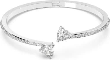Swarovski 5518814 montre femme, jonc lisse argenté emblématique