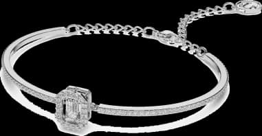 Swarovski 5638494 montre, jonc miliena métal rhodié