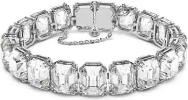 Bracelet Swarovski Millenia 5618699 cristaux taille octogone plaqué rhodium blanc