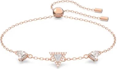 Swarovski 5643737 montre femme, triangles cristal or rose blanc