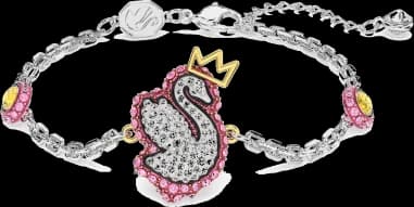 Swarovski 5650188 montre femme, bracelet swan cygne rose rhodium