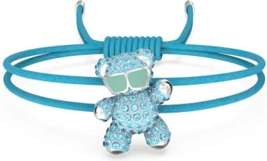 Swarovski 5642980 montre femme, cristaux bleus incrustés sur maillons rhodiés