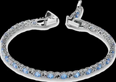 Swarovski Tennis Bracelet 5536469 deluxe white and blue rhodium-plated