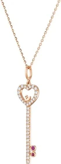 Swarovski 5555948 montre femme, collier motif coeur micropavé de cristaux