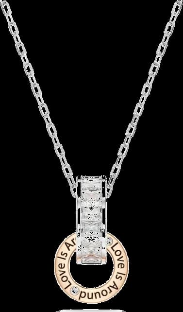 Swarovski 5691179 montre femme, collier plaqué rhodium avec cristaux blancs