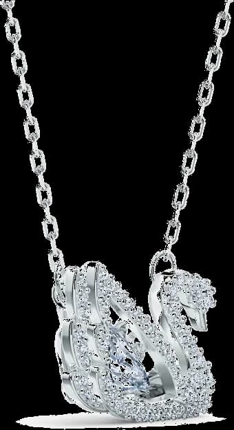 Swarovski Dancing Swan necklace swan pendant in rhodium-plated metal