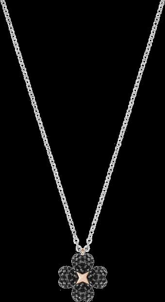 Swarovski 5368980 montre femme, pendentif fleur réversible cristaux