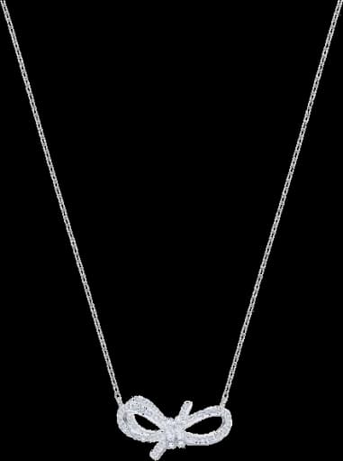 Swarovski 5440643 montre femme, collier nœud incrusté cristaux rhodié