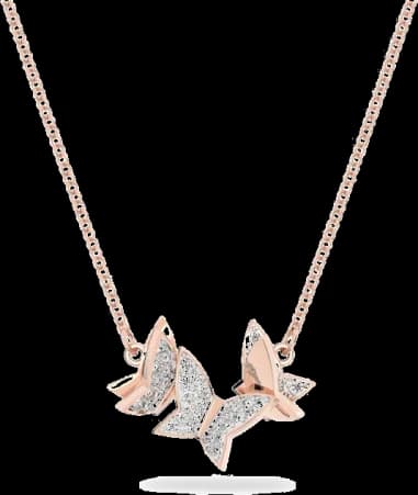 Swarovski 5636422 montre femme, collier papillons cristaux or rose