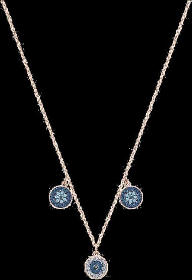 Swarovski 5429129 montre femme, collier plaqué or rose cristaux bleu et blanc