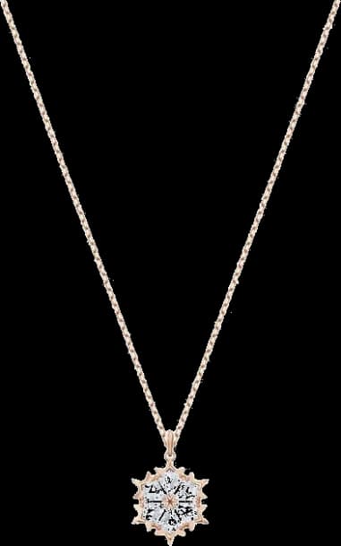 Swarovski 5428431 montre femme, collier plaqué or rose scintillant de cristaux blancs