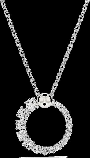 Swarovski 5688751 montre femme, collier mailles fines cristaux blancs