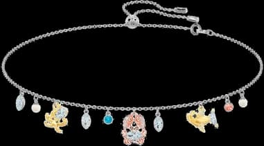 Swarovski 5480781 montre femme, choker plaqué rhodium avec cristaux multicolores
