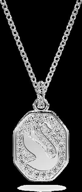 Swarovski 5621098 montre femme, collier Signum en métal rhodié cristaux blancs