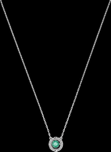Collier Swarovski Sparkling Dance 5496308 vert métal rhodié