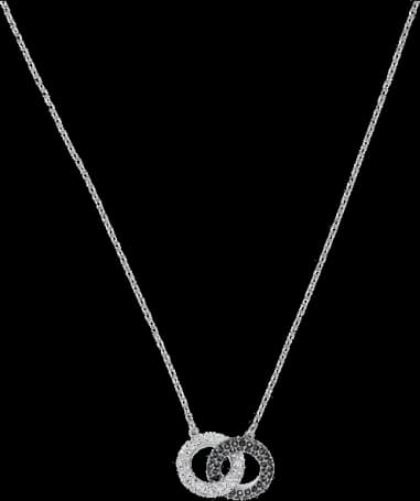 Swarovski 5445706 montre femme, collier plaqué rhodium cristaux blancs et noirs