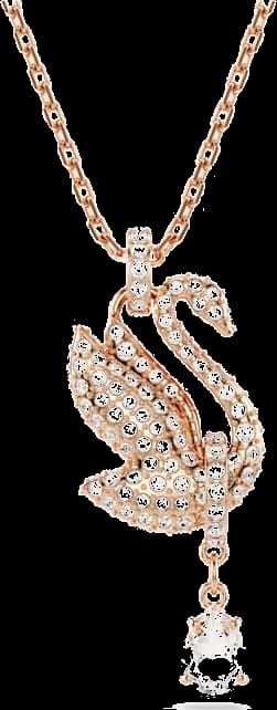 Swarovski 5714903 montre femme, collier plaqué or rose avec cristaux blancs