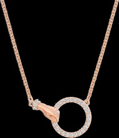 Swarovski 5489573 montre femme, collier Symbolica en métal plaqué or rose cristaux blancs