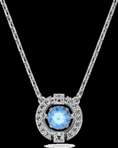 Swarovski 5279425 montre femme, pavé de cristaux avec pierre bleue