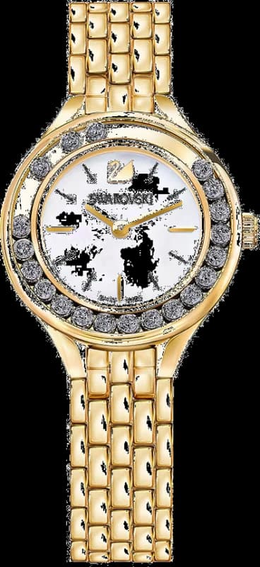 Swarovski 5242895 montre femme, cadran nacré et bracelet acier doré jaune