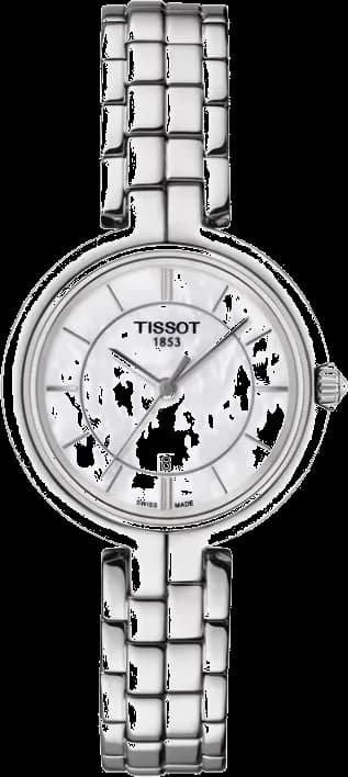 Tissot T-Lady Flamingo T0942101111100 quartz stainless steel watch mother-of-pearl dial