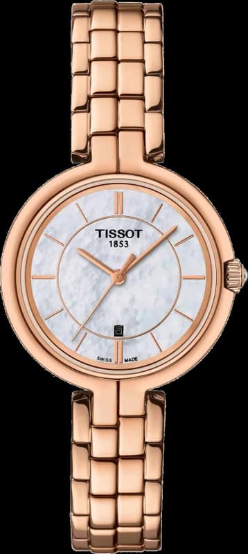 Tissot T-Lady Flamingo T0942103311101 quartz stainless steel watch mother-of-pearl dial