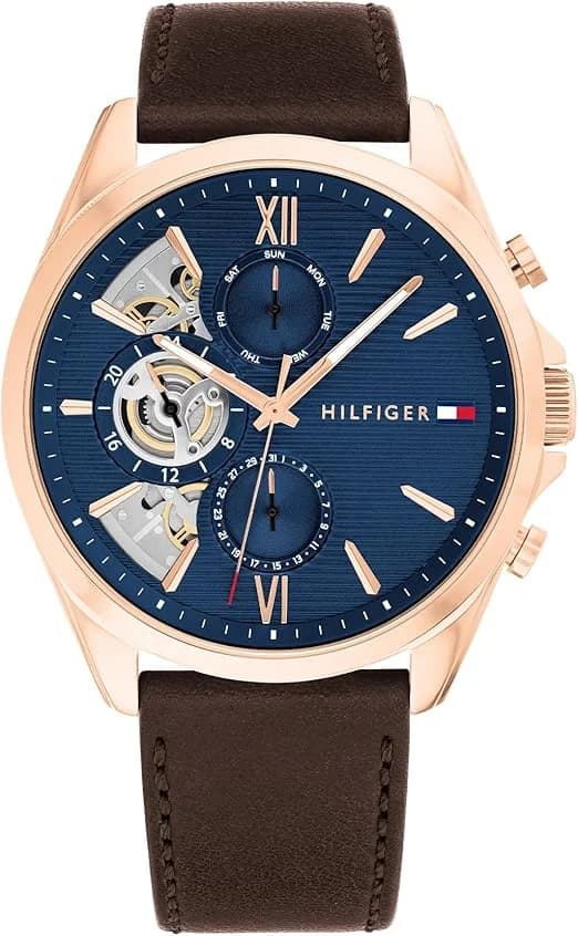 Montre Tommy Hilfiger 1710645 homme cadran bleu bracelet cuir