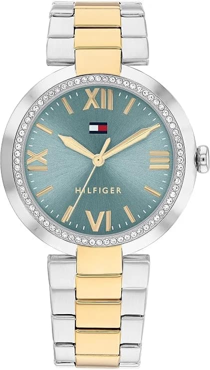 Montre Tommy Hilfiger 1782680 femme cadran vert bracelet acier