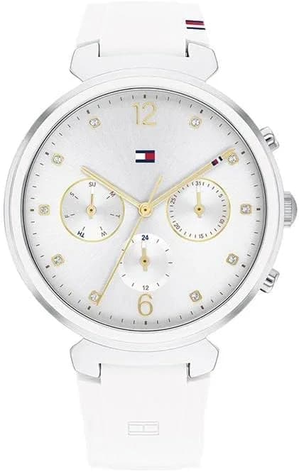 Montre Tommy Hilfiger 1782342 femme cadran argent bracelet silicone